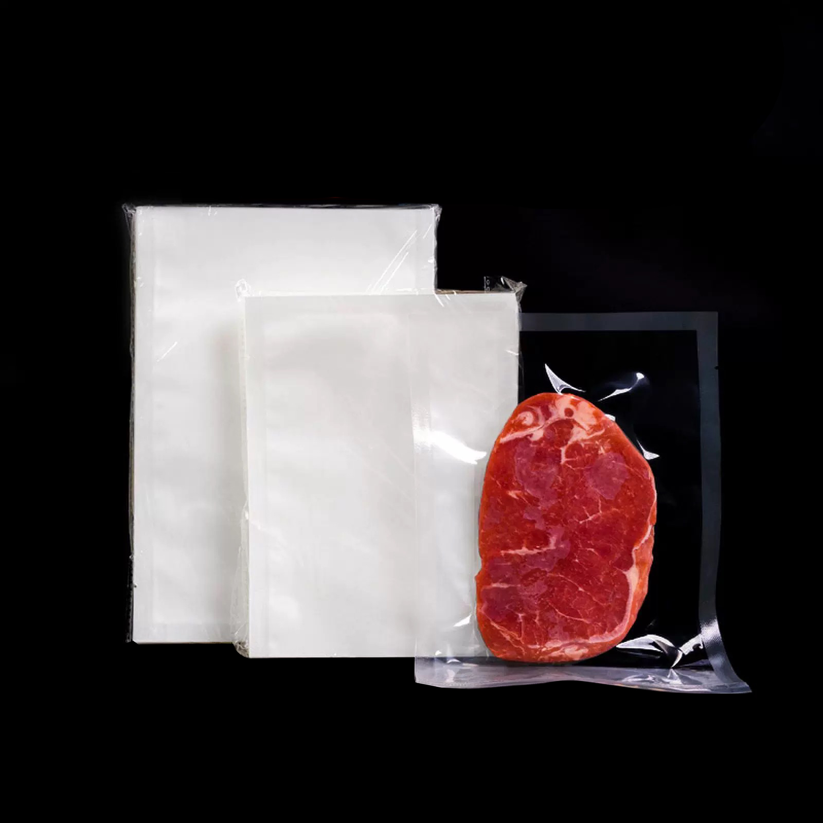 Multi-layer Coextruded Transparent  Vacuum 3 Sealed Pouches